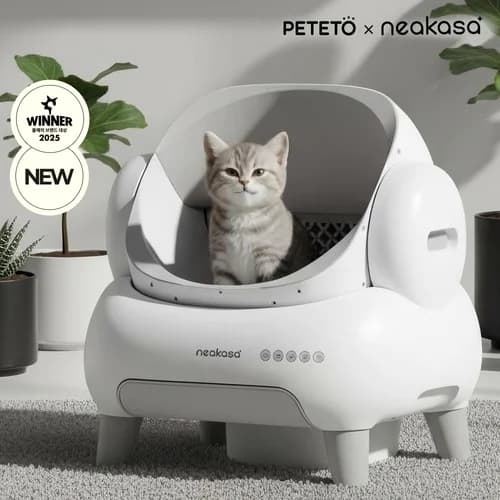 페테토 M1 Pro 니카사 오픈형 고양이 자동화장실 - 자동 고양이 화장실 제품 이미지, 테니스 뇌피셜