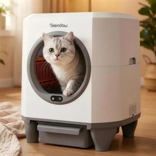 Teendow 스마트 자동 고양이 화장실 CLB05 - 자동 고양이 화장실 제품 이미지, 테니스 뇌피셜