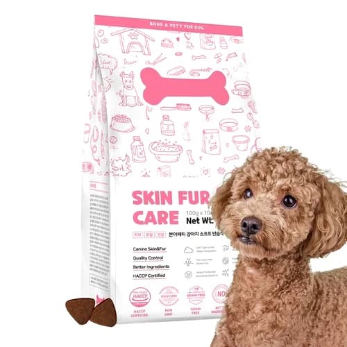 본아페티 강아지 피부 모질 저알러지 사료 스킨앤퍼케어, 1kg, 1개 - 개사료 제품 이미지, 테니스 뇌피셜