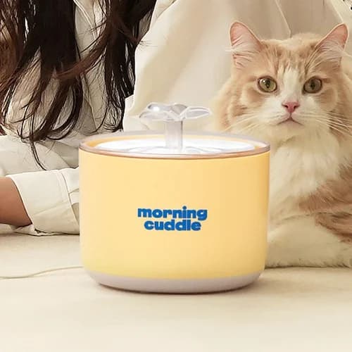 모닝커들 무선 UVC살균 고양이 강아지 펫 정수기 급수기 음수대 - 펫정수형급수기 제품 이미지, 테니스 뇌피셜