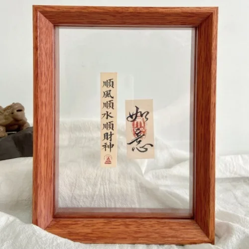 마벨인홈 캘리그라피 포토 보관형 인테리어 아크릴 액자, 다크브라운, 1개