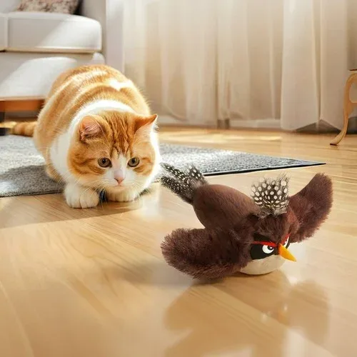 펫케어 춤추는새 참새 움직이는 고양이 캣닢 자동 장난감