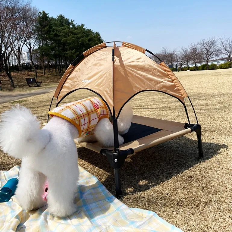 강아지 캠핑의자 애견침대 에이그라운드 캐노피